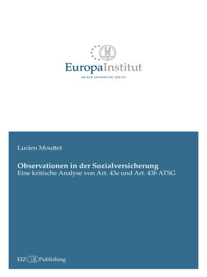cover image of Observationen in der Sozialversicherung